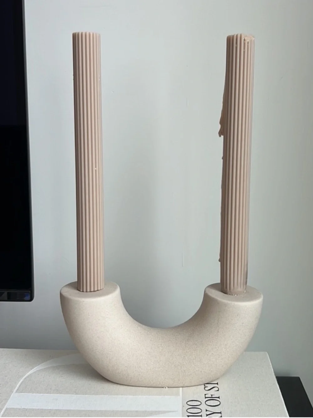 H&M ceramic stoneware candlestick holder